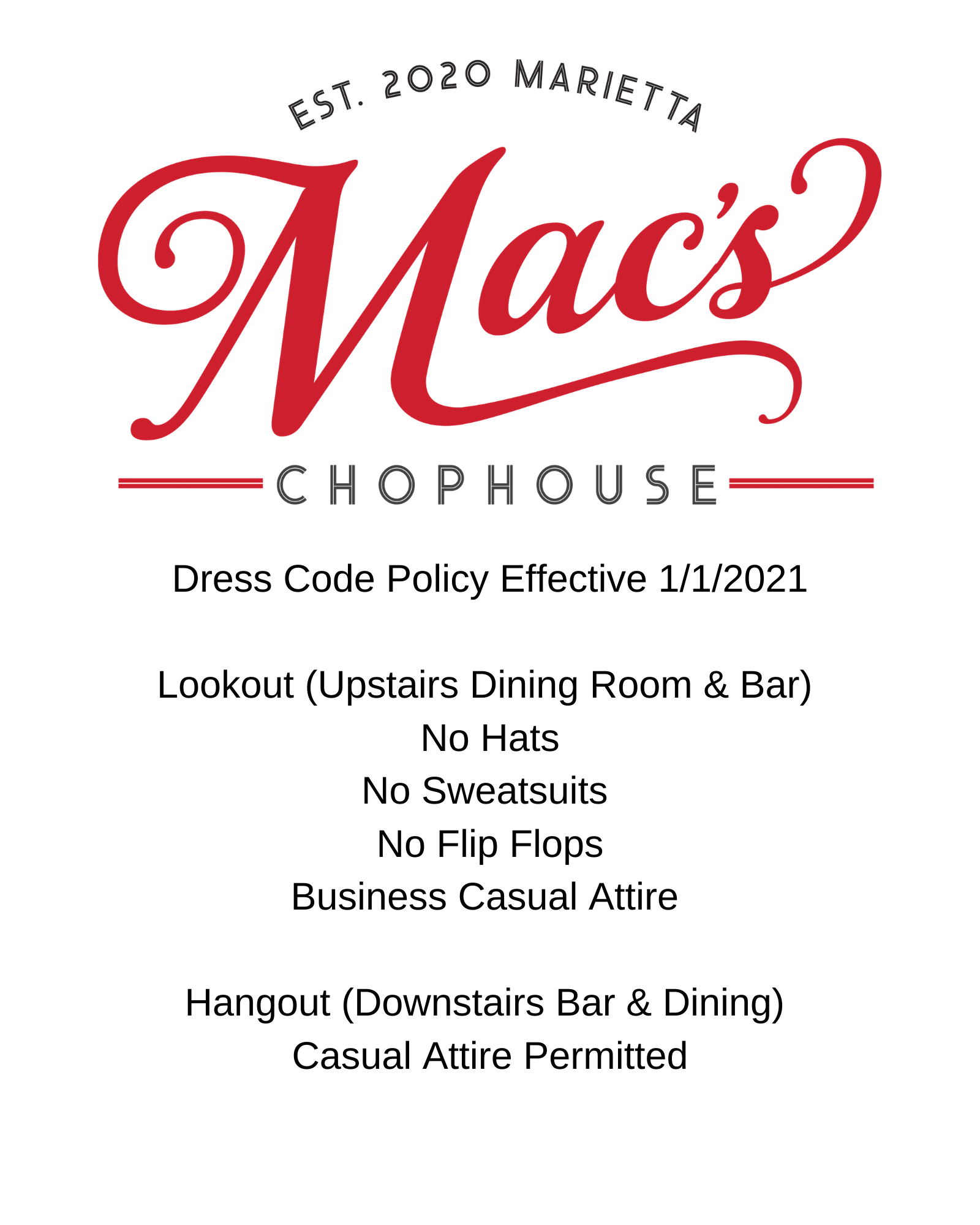 About Mac's Chophouse Marietta Fine Dining Downtown